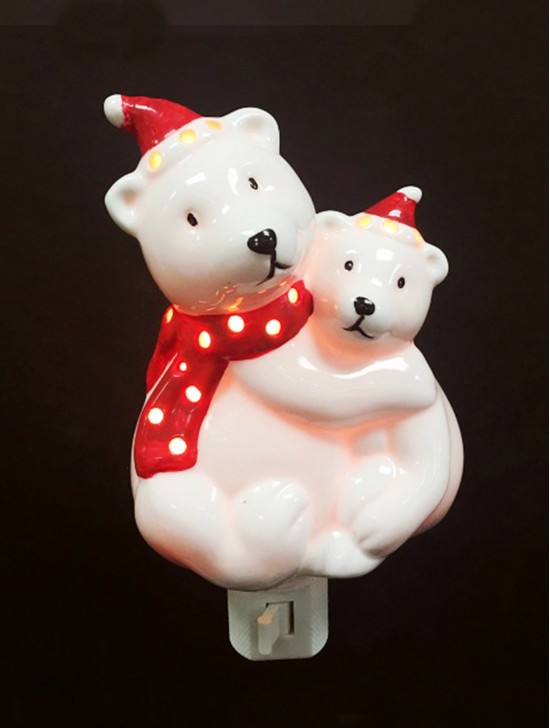 Porcelain Bear Night Light with Gift Box 